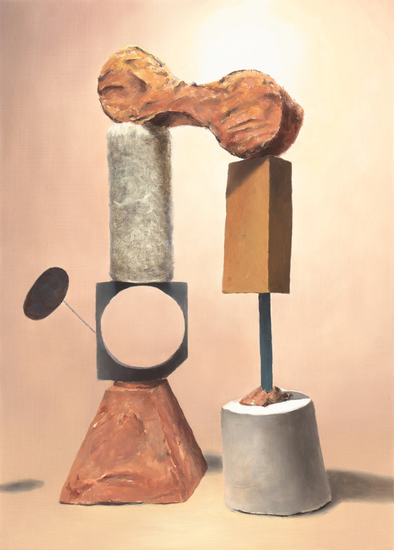 Possible Sculpture 3 (2020), 70 x 50 cm, oil on panel (private collection)